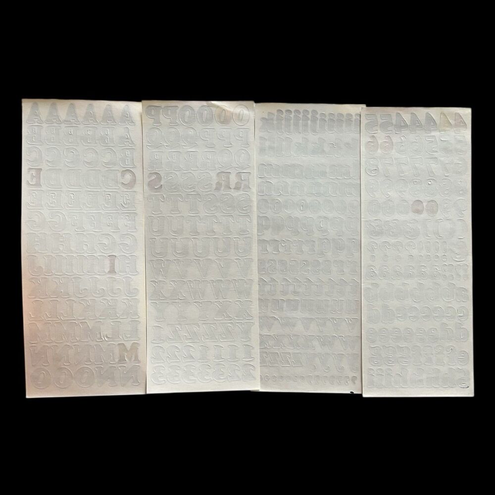 Scrapbooking Alphabet Sticker Lot 11 Incomplete Sheets Alphabitties and More - Picture 15 of 16